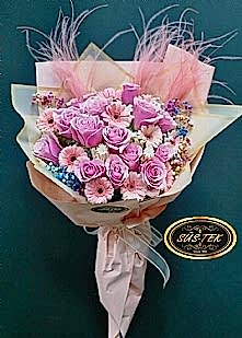 15 Pembe G�l Butik Tasar�m �r�nler Buketi